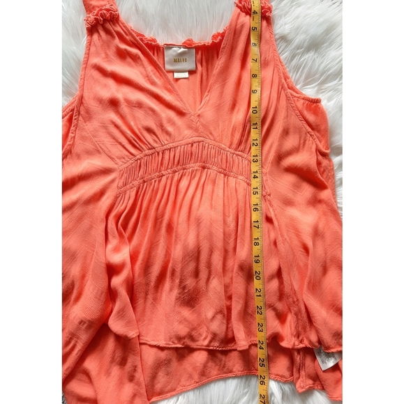Anthropologie Maeve Bretta Gathered Orange Tank - Picture 16 of 16